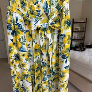 Tropical Strapless Jumpsuit